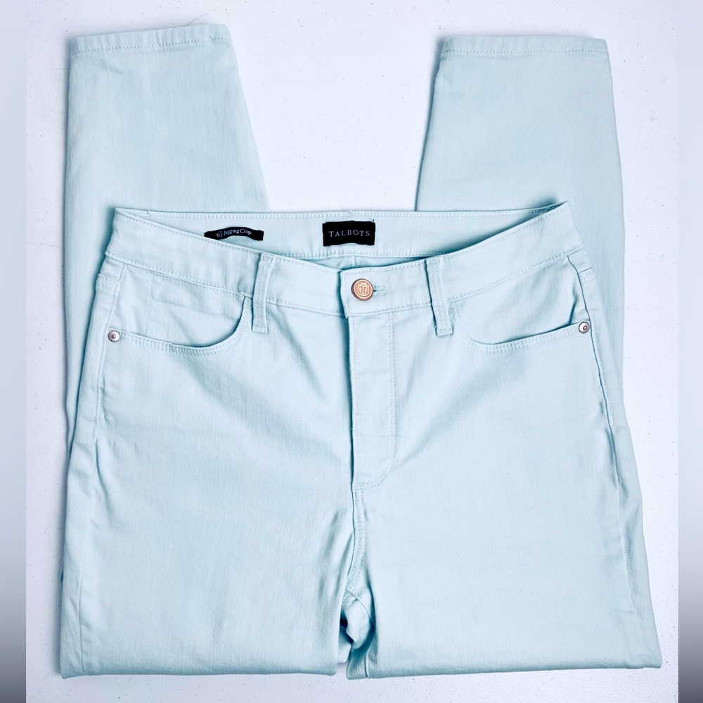 Talbots Crop Jeggings size 6 Spa Blue